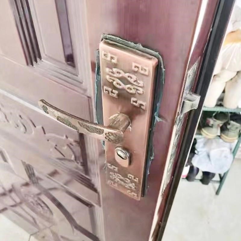 对开门子母门把手大门锁工程双开门红古铜拉手防盗门把手室外.