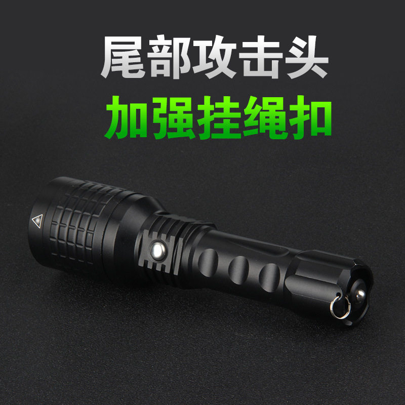 二合一激光手电筒变焦强光户外带绿白光镭射灯红外线便携式激光灯