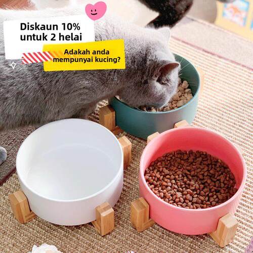 猫碗狗碗陶瓷猫咪碗食盆单碗防打翻喝水碗水盆猫盆宠物碗狗狗用品