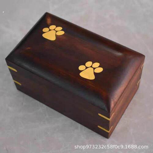 现货木质宠物骨灰盒狗狗猫咪棺材盒宠物殡葬用品实木骨灰棺材盒
