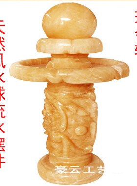 经济型风水轮风水球双层龙柱流水喷泉大款落地石雕风水球现代摆件