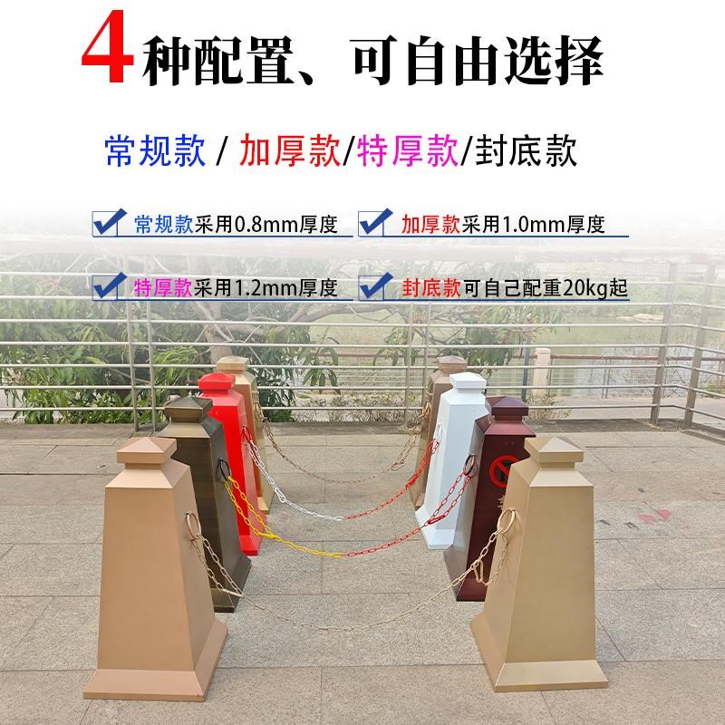 定制不锈钢路锥金属雪糕筒小区物业禁止停车位路障加重墩子反光锥