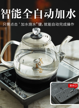 金为全自动底部上水18*25电热烧水壶玻璃不锈钢单炉泡茶专用茶炉
