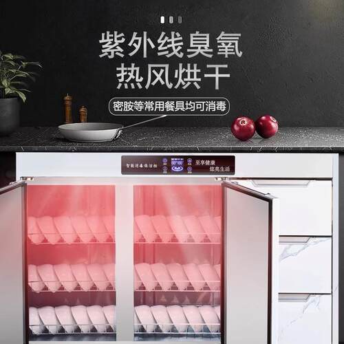 茶水消毒柜商用家用热风烘干免沥水消毒碗盘柜304不锈钢火锅调料