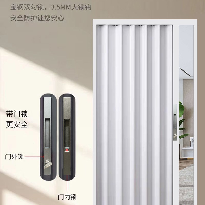 铝合金折叠门推拉门隐形隔热空调隔断厨房卫生间卧室门平移燃气门