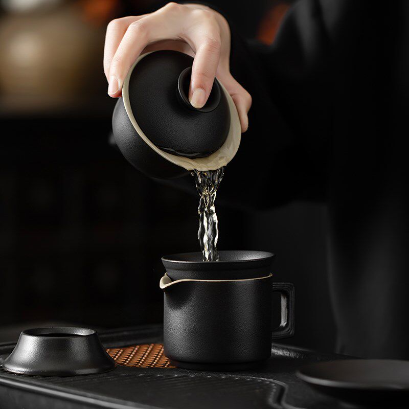 新款粗陶功夫茶具套装家用陶瓷泡茶壶茶杯整套茶具送礼高档礼盒装