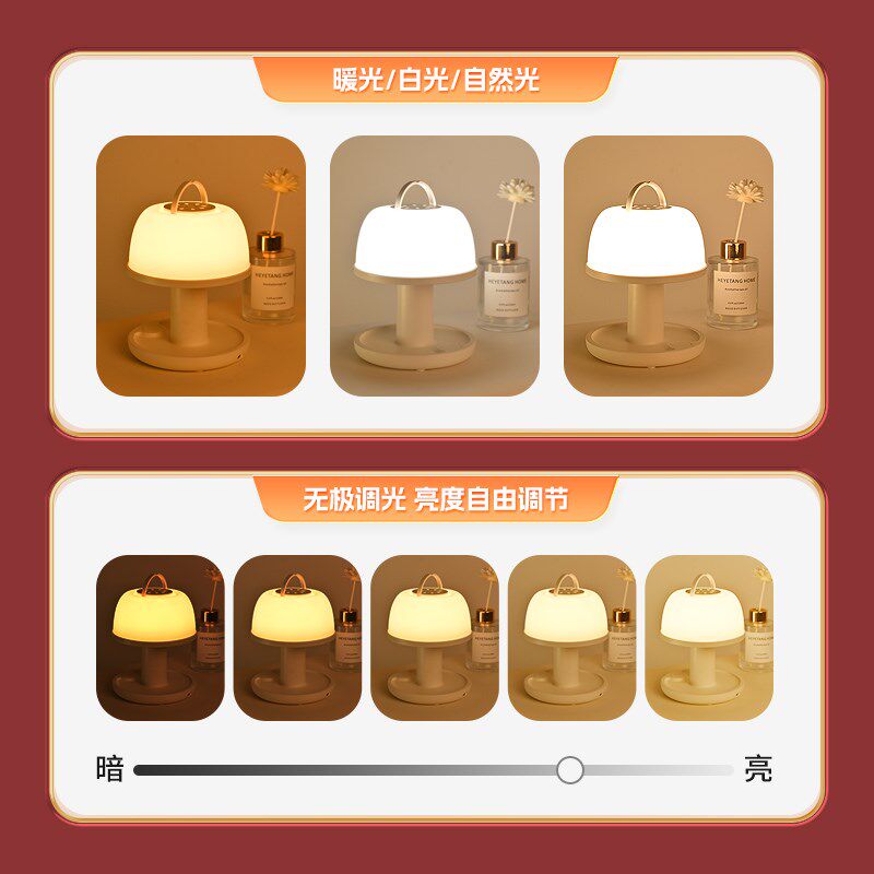 睡眠红光间usb插电小夜灯婴儿哺乳护眼卧室高床头柔光老人起夜