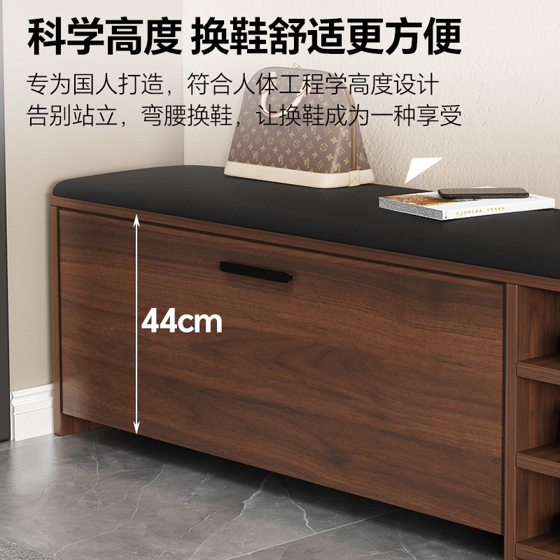 翻斗鞋柜入户门口多功能三层进门可坐换鞋凳带储物柜一体窄鞋柜子