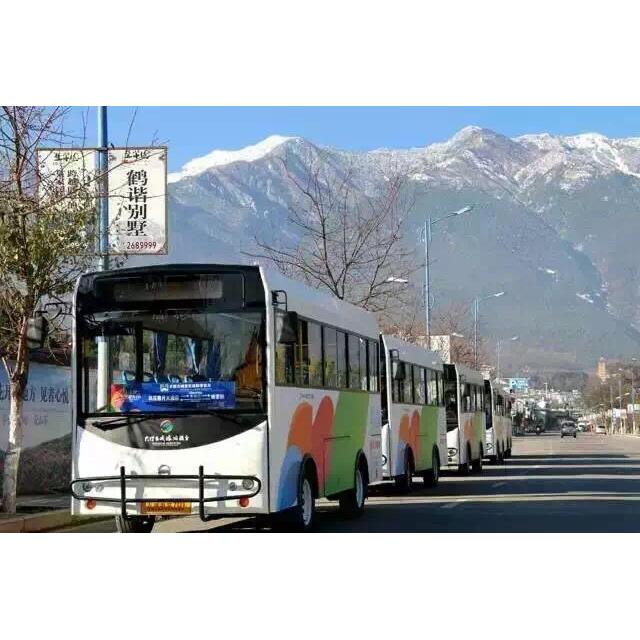 旅游观光电动车四轮园区接待摆渡车全封闭景区20座电动观光用车