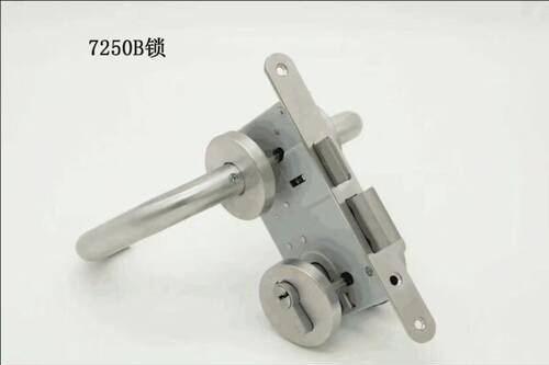 方舱医院隔离病房门锁分体锁洁净化不锈钢防火欧标锁7250B总长180