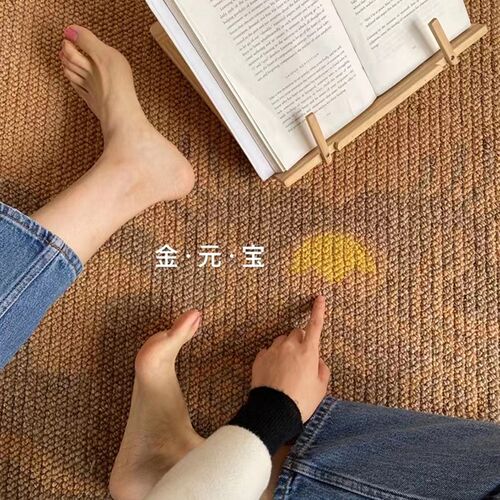 若奈 新年开运地毯含金元宝的虎 新西兰羊毛客厅纯色系地毯