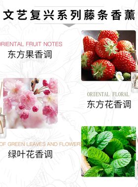 维维尼奥文艺复兴花园无火藤条香薰卧室内家用空气清新厕所除臭