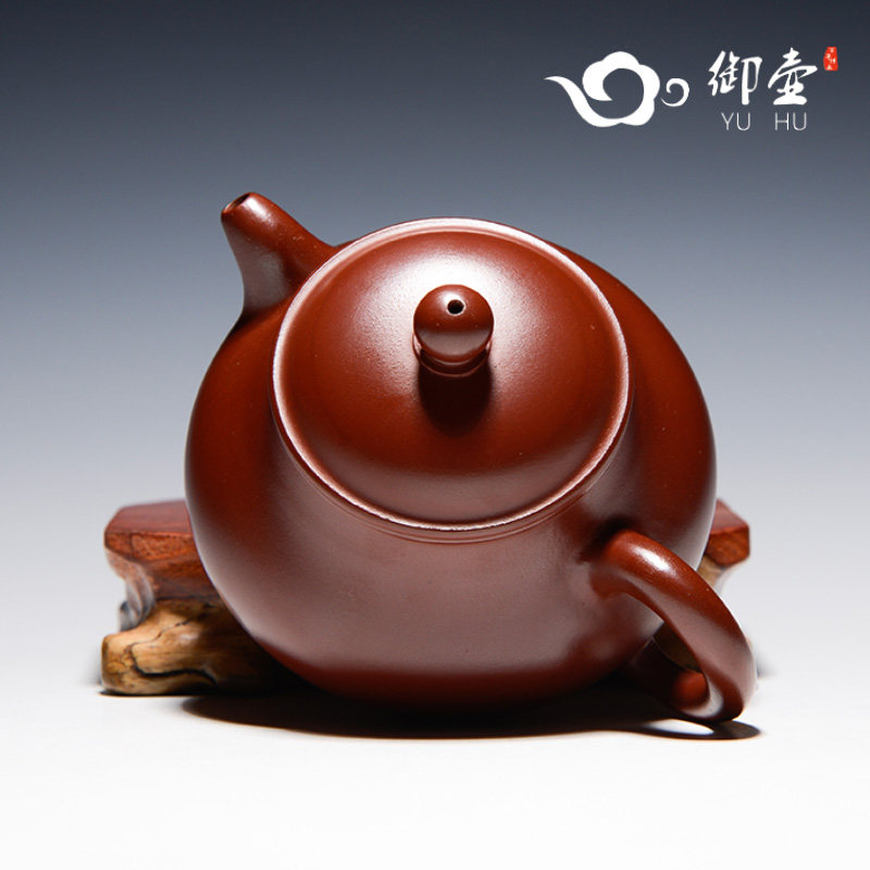御壶 宜兴紫砂壶 纯全手工茶壶 原矿朱泥大红袍小品潘壶功夫茶具