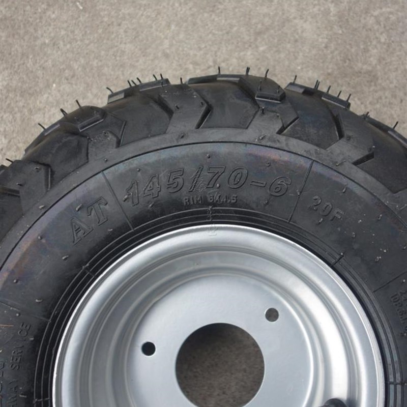 自制四轮三轮卡丁车配件 沙滩车145/70-6寸越野真空轮胎轮毂总成