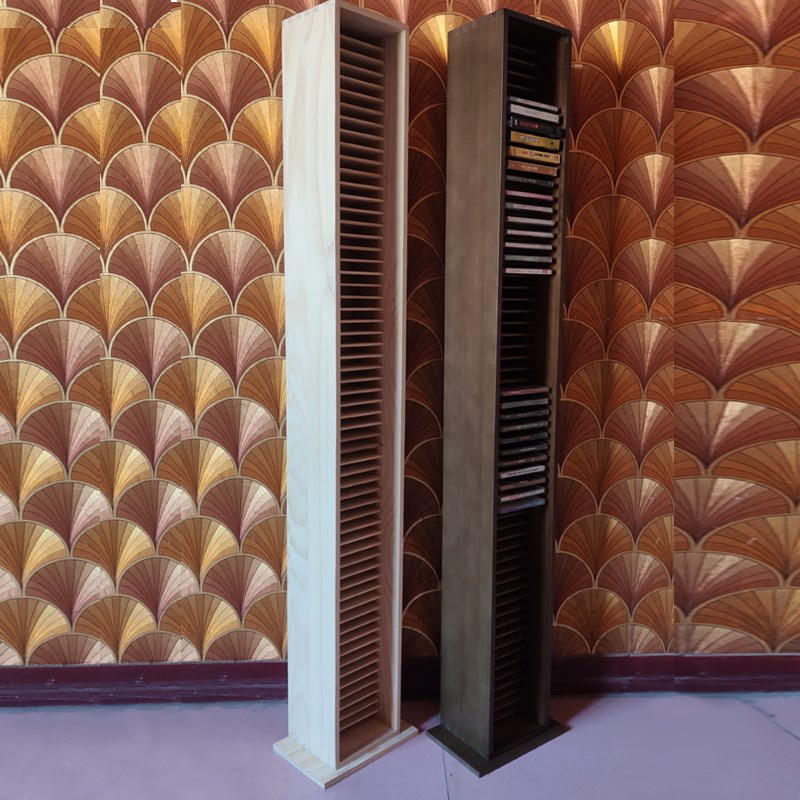 实木CD收纳架立式地面CD架实木光盘架子收藏箱子柜子木质大容量