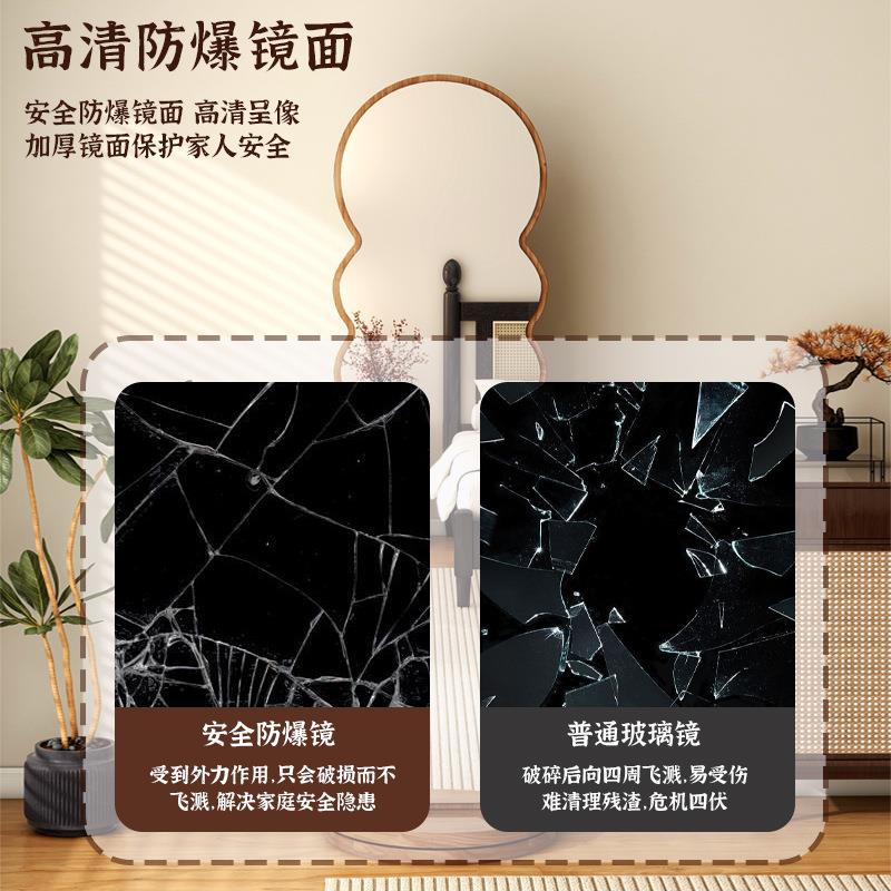 旋转穿衣镜全身落地镜家用女生卧室挂衣帽架镜子一体试衣镜可移动