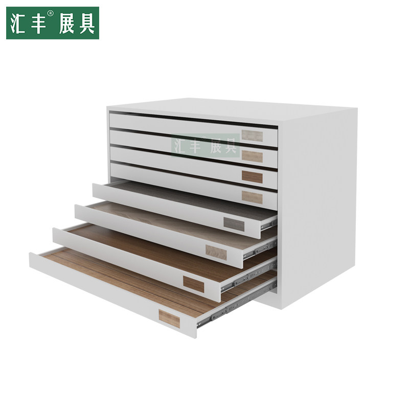 瓷砖展示架木地板展架单排中岛展台地砖柜石材样品抽屉式架子立式