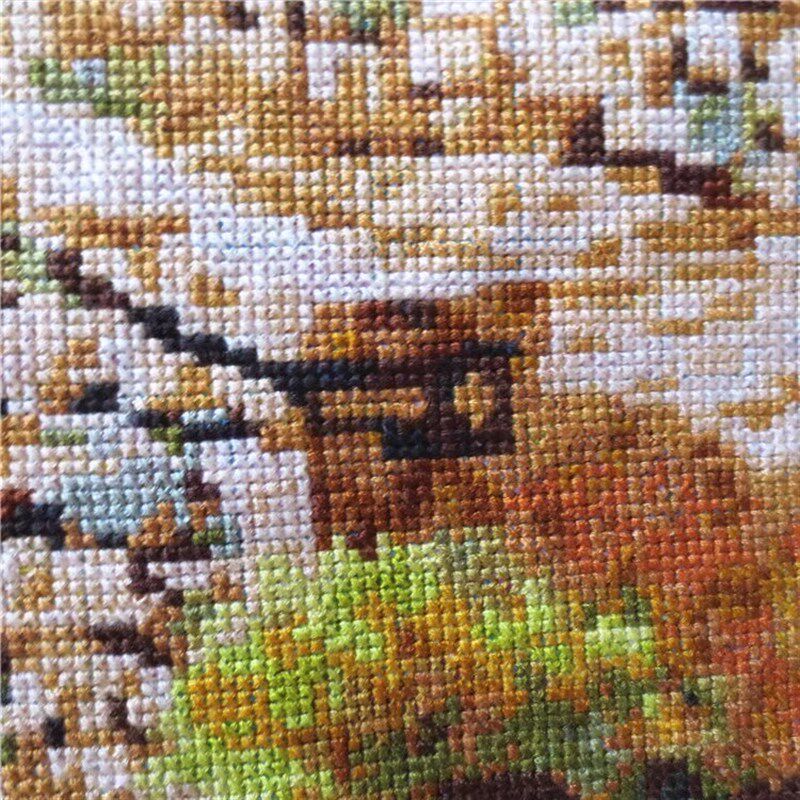 纯手工十字绣成品梦幻家园田园风景花园小屋客厅欧式挂画已绣好的