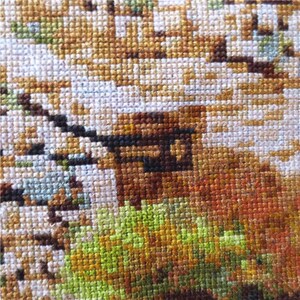 纯手工十字绣成品梦幻家园田园风景花园小屋客厅欧式挂画已绣好的