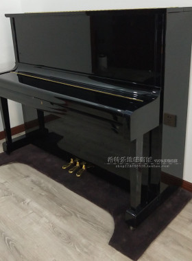 深棕灰色立式钢琴形状隔音地毯手工加厚隔热减震降噪专用地垫家用