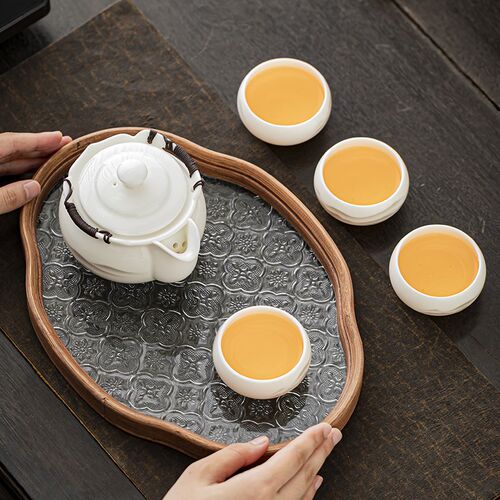 羊脂玉白瓷高档泡茶壶防烫手抓壶盖碗茶杯单个茶具茶碗带盖泡茶杯