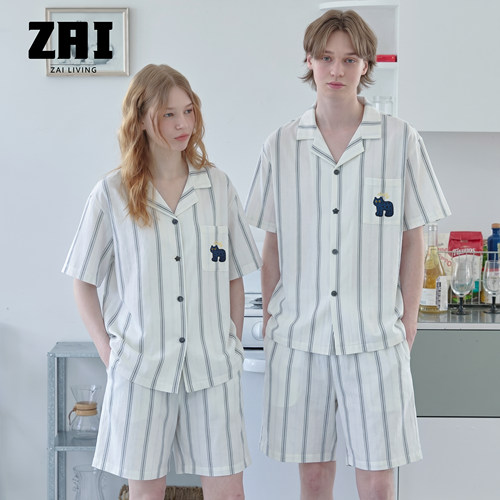 星星小蓝猫-男女同款夏季新款天丝棉居家服