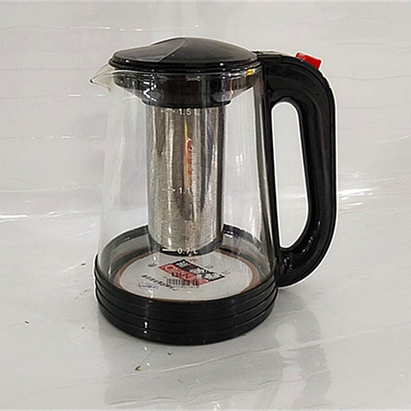 剑花欧式耐热玻璃泡茶壶冲茶壶花茶绿茶壶彩色把大容量凉水壶家用
