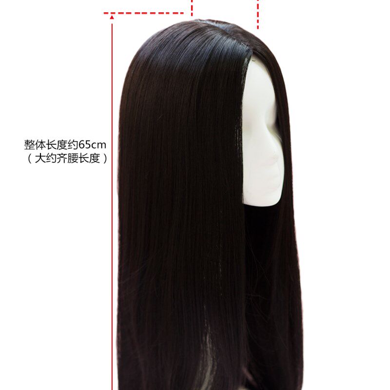 假发女中分刘海片带头顶假发片补发块韩版显脸小长直发假发块