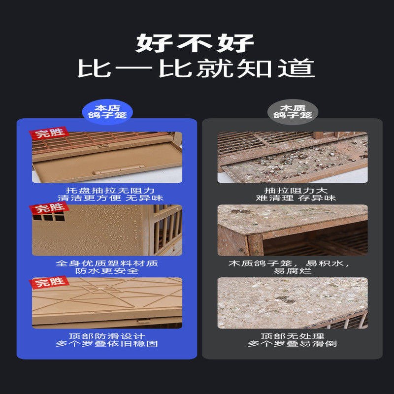 鸽子配对笼信鸽组合巢箱家用养殖新款鸽子笼塑料鸽子笼子鸽具用品