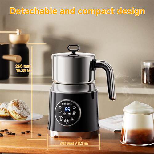 新款1.2L分离式6合一奶泡机冷热牛奶起泡器电动打奶机Milkfrother