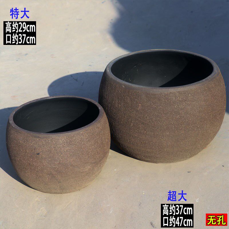 大口径古法养鱼缸陶瓷流水瀑布养龟缸超大庭院碗莲盆荷花缸金鱼缸
