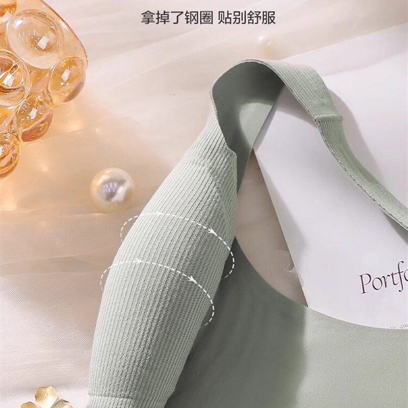 运动无痕内衣女薄大胸显小聚拢收副乳防下垂孕妇调整型无钢圈文胸