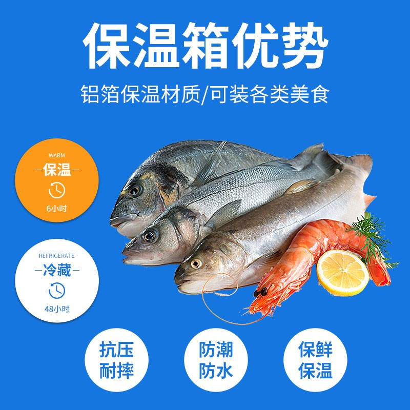 食品级铝箔泡沫折叠快递包装蔬菜水果生鲜冷链专用盒子保温箱定制