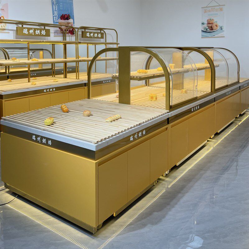面包柜展示柜烘培货架甜品西点中岛柜蛋糕糕点店玻璃柜模型样品柜