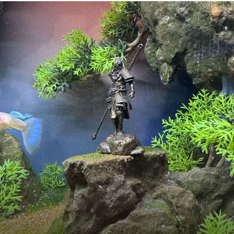 适配当贝鱼缸流沙瀑布造景一体成品整体入缸免安装溪流生态微景观
