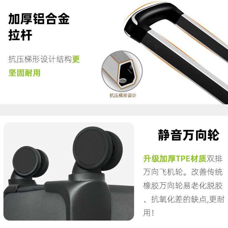 牛津布拉杆箱可扩展登机箱18寸行李箱26大容量旅行箱男女防摔耐磨