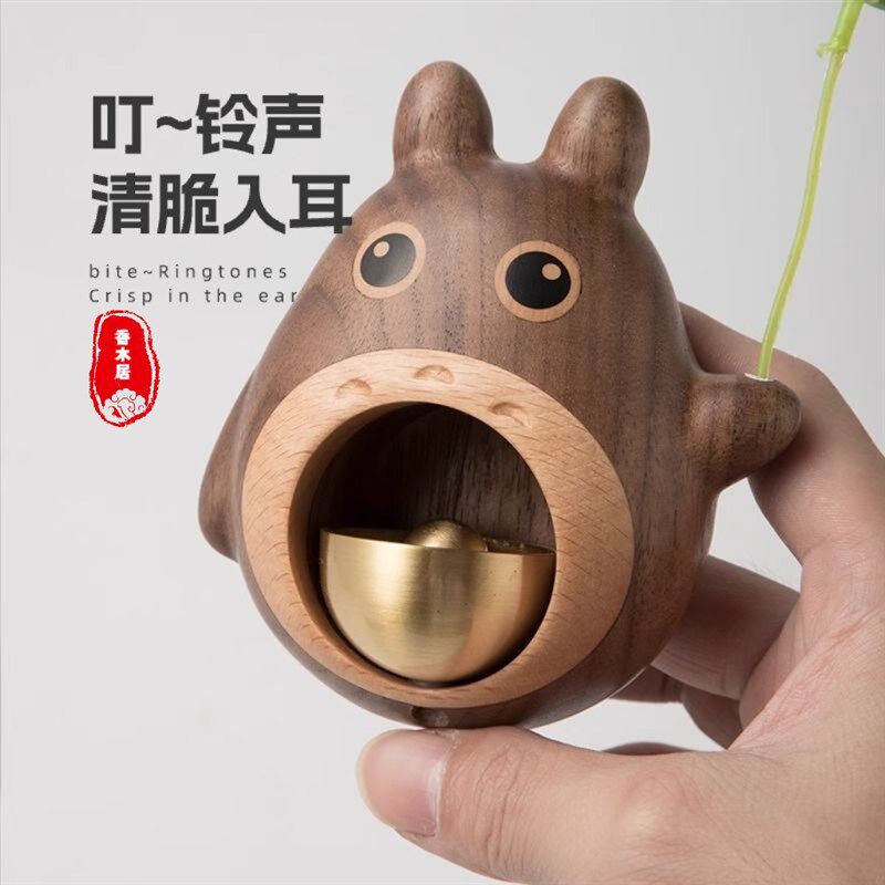 门铃风铃吸门式龙猫风铃铜铃韩式进门提醒铃铛入户门铃挂件