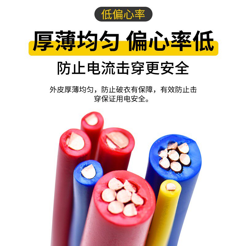 广东珠江电线电缆BV1.5/2.5/4/6平方单股纯铜芯国标硬线家装家用