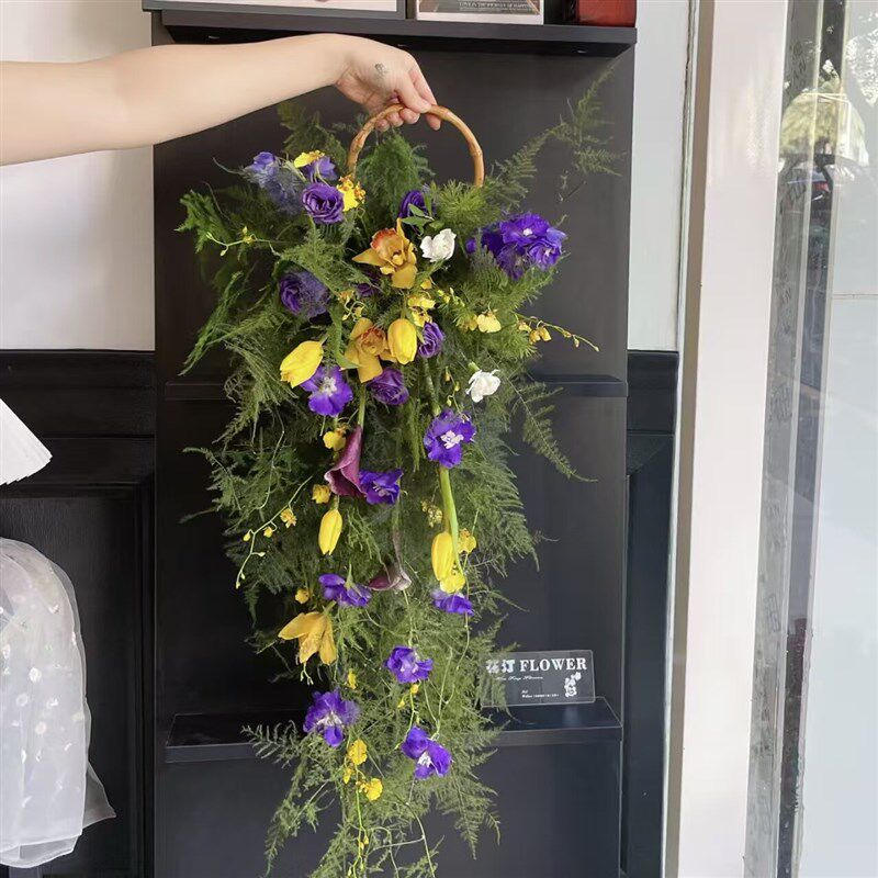 竹节手环花成品仿真花束送朋友闺蜜订婚结婚手捧花束创意毕业花束