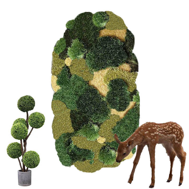 不规则草地苔藓儿童房地毯创意高端橱窗样板间装饰绿色幼儿园地垫