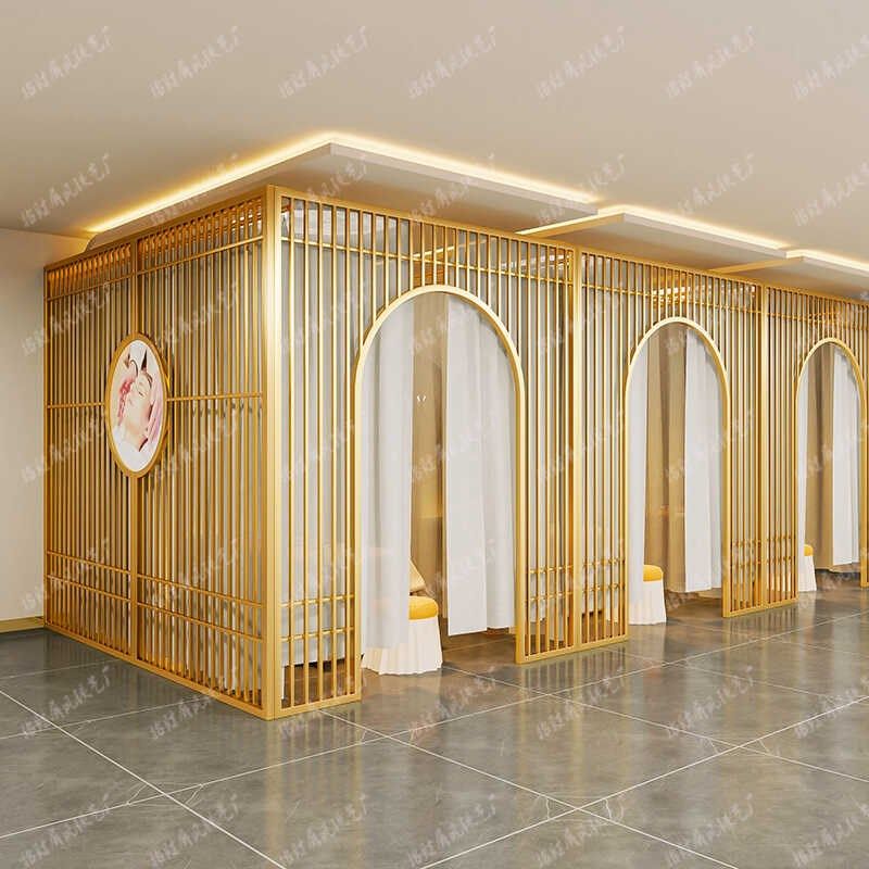 美容院新中式包间头疗床推拿包厢隔断足浴采耳店定制养生馆包房