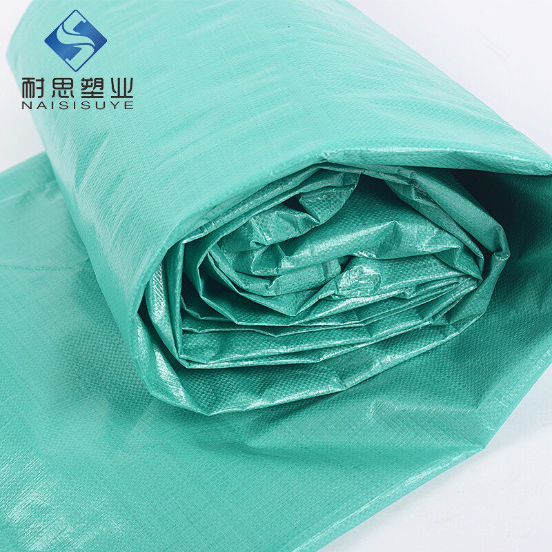 180克双绿篷布 塑料编织PE铺摆地摊防潮隔热防雨防晒苫盖苫布棚布