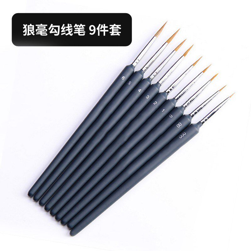 细头狼毫翻糖刷秀笔蛋白糖霜勾线笔描边烘焙工具糖花上色彩绘粉笔