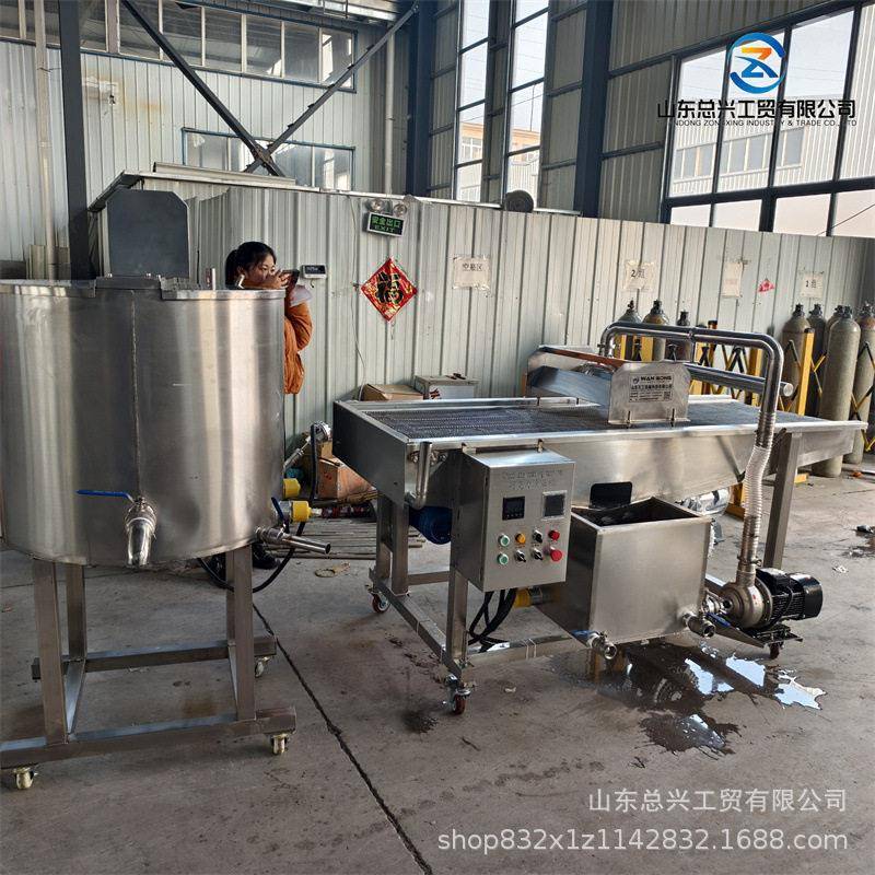 总兴供应糕点巧克力涂层机蛋卷巧克力涂衣机爆米花巧克力涂层机