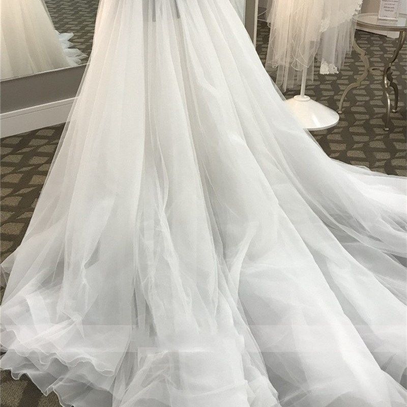 白色成人可拆婚纱拖尾舞台造型多层纱裙百搭婚纱演出服配件半身裙
