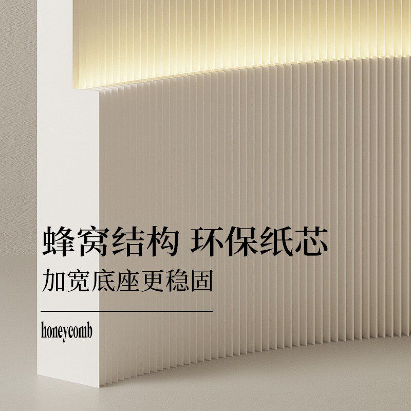 十八纸微光风琴纸墙艺术美感百搭屏风双层光影隔断陈列装饰背景墙