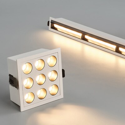 嵌入式线性长条射灯 led格栅灯客厅无主灯防眩天花灯聚光泛光筒灯