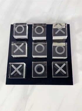 欧式水晶象棋棋盘客厅软装饰品摆件样板间配饰创意家居书房
