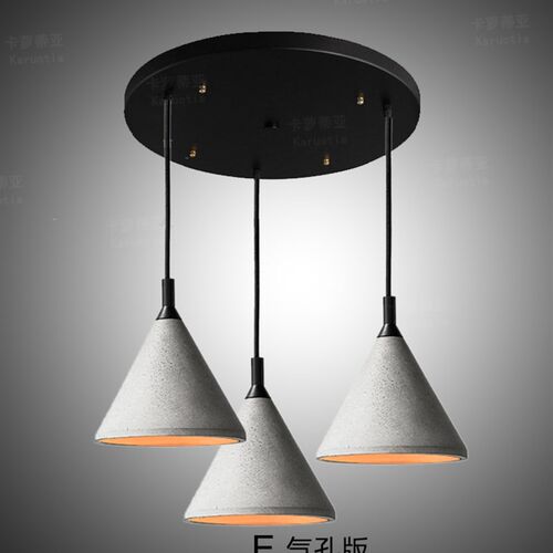 loft水泥吊灯极简餐厅工业风复古吧台创意艺术咖啡圆棒单头小灯具
