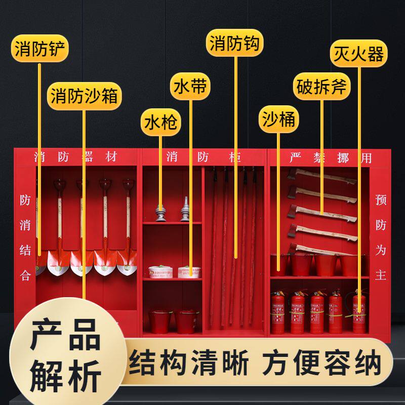 建筑工地消防柜子全套微型消防站室外消防器材应急物资救援展示柜
